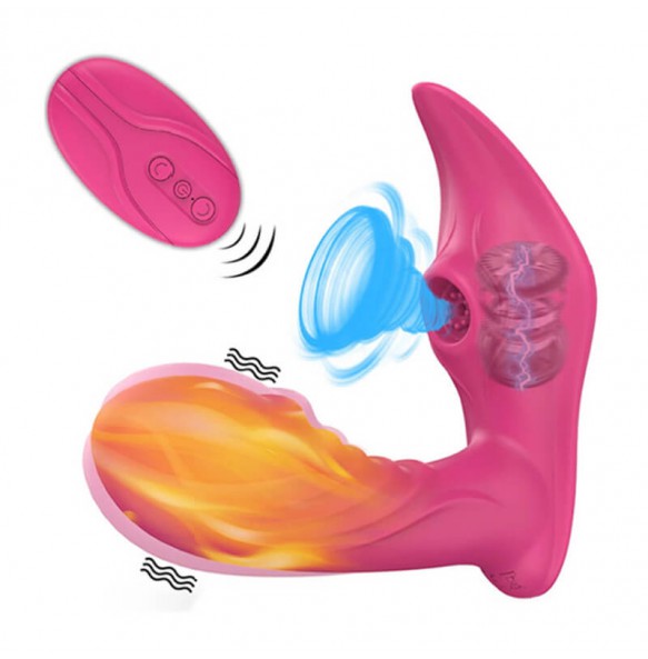 BB - Vibrating Suction Heating Invisible Wearable (Wireless Remote - Chargeable)